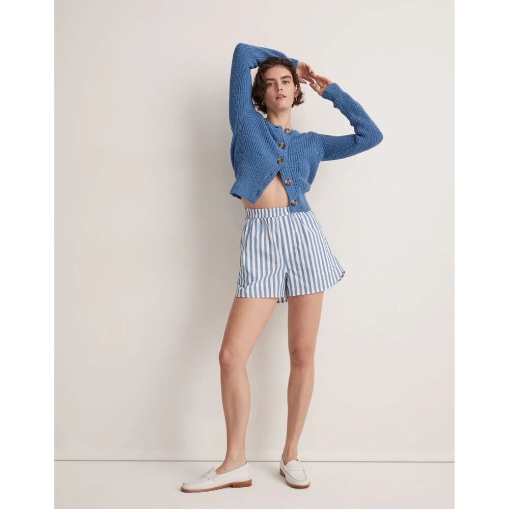 Madewell Elastic Waist Pull-On Shorts Womens Size XL Minimalist Hermitage Blue